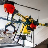 Le drone exposé au Musée du Vin de Sierre.